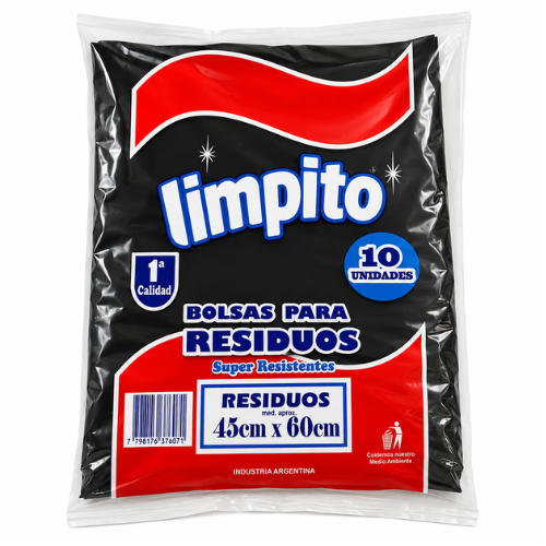 BOLSA NEGRA 45x60 x 10 Unidades