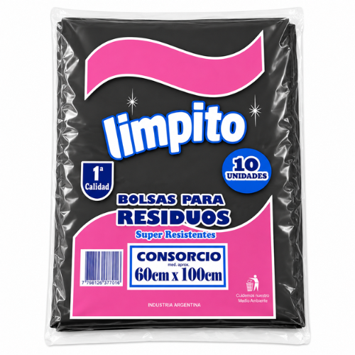 BOLSA NEGRA 60x100 x 10 Unidades