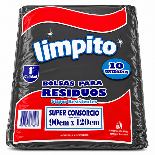 BOLSA NEGRA 90x120 x 10 Unidades
